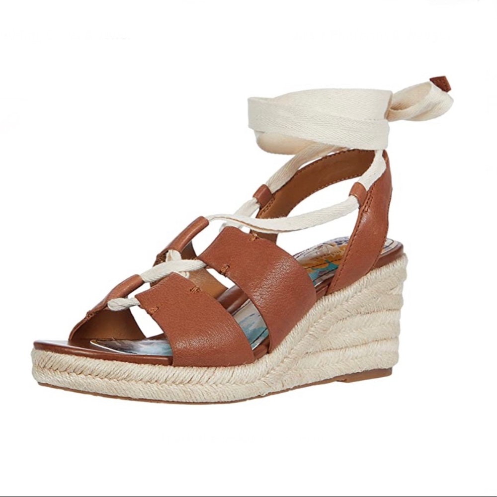 Patricia Nash Riva Wedge Sandals - Tan